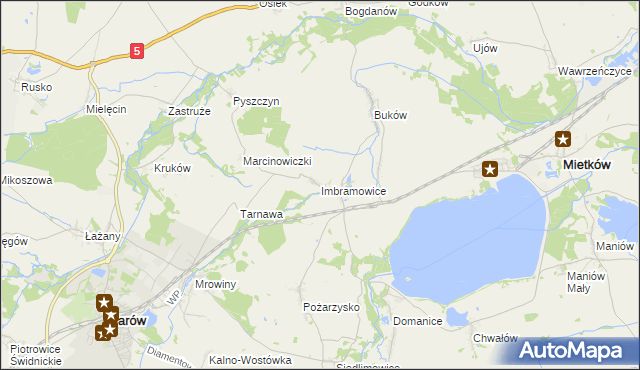 mapa Imbramowice gmina Żarów, Imbramowice gmina Żarów na mapie Targeo