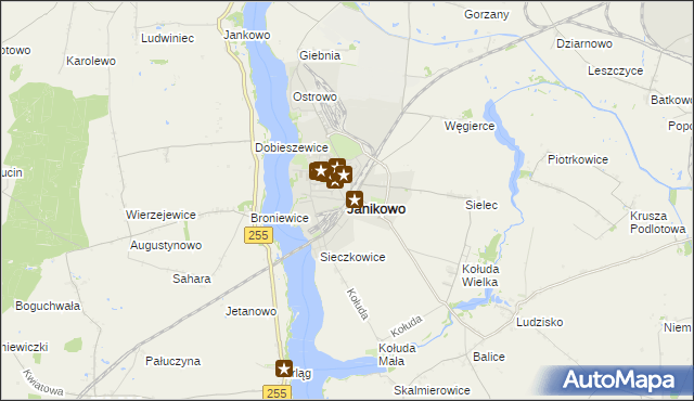 mapa Janikowo powiat inowrocławski, Janikowo powiat inowrocławski na mapie Targeo