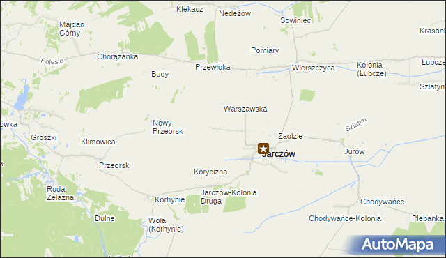 mapa Jarczów-Kolonia Pierwsza, Jarczów-Kolonia Pierwsza na mapie Targeo