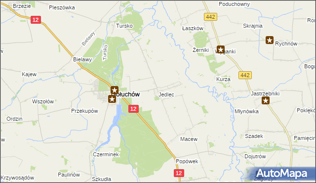 mapa Jedlec, Jedlec na mapie Targeo