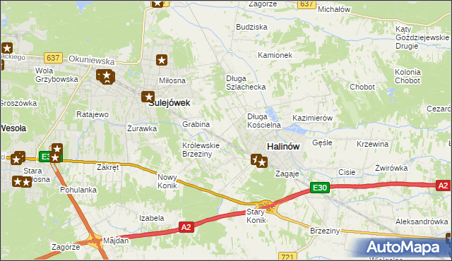 mapa Józefin gmina Halinów, Józefin gmina Halinów na mapie Targeo