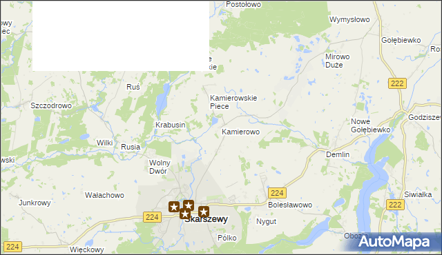 mapa Kamierowo, Kamierowo na mapie Targeo