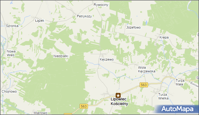 mapa Kęczewo, Kęczewo na mapie Targeo