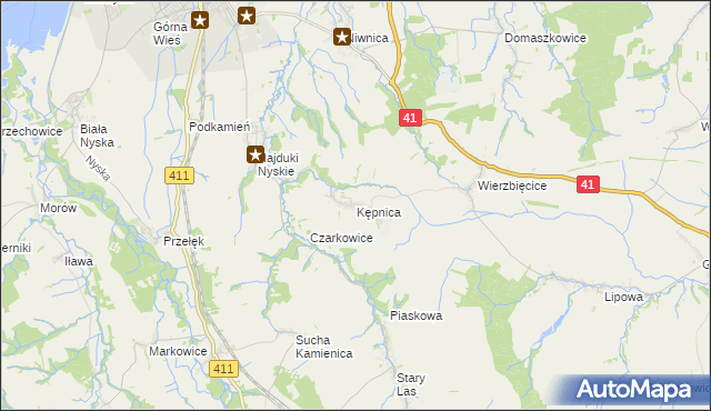 mapa Kępnica, Kępnica na mapie Targeo