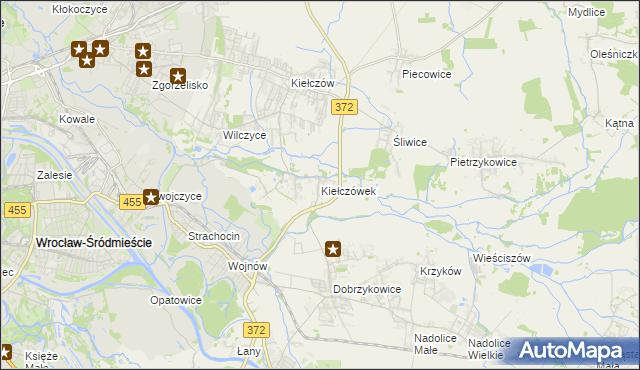 mapa Kiełczówek, Kiełczówek na mapie Targeo