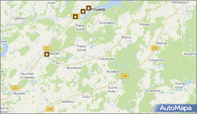 mapa Kierzkowo gmina Przywidz, Kierzkowo gmina Przywidz na mapie Targeo