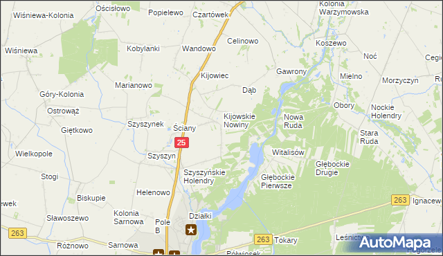 mapa Konstantynowo gmina Ślesin, Konstantynowo gmina Ślesin na mapie Targeo