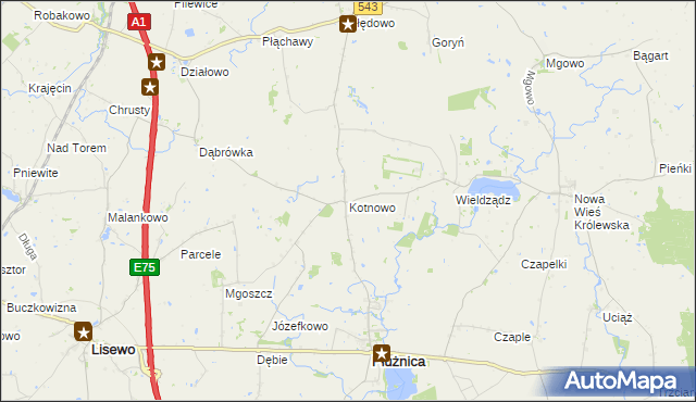 mapa Kotnowo, Kotnowo na mapie Targeo
