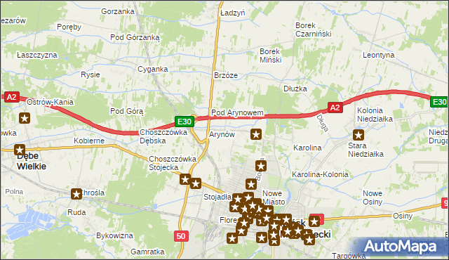 mapa Królewiec gmina Mińsk Mazowiecki, Królewiec gmina Mińsk Mazowiecki na mapie Targeo