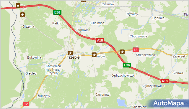 mapa Królów, Królów na mapie Targeo