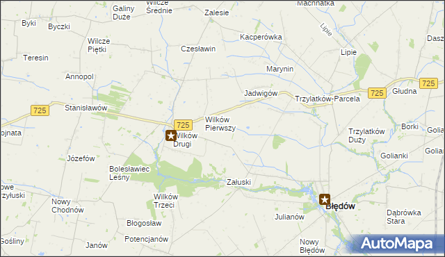 mapa Łaszczyn gmina Błędów, Łaszczyn gmina Błędów na mapie Targeo