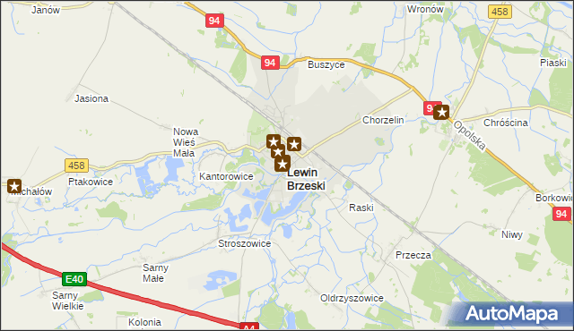 mapa Lewin Brzeski, Lewin Brzeski na mapie Targeo