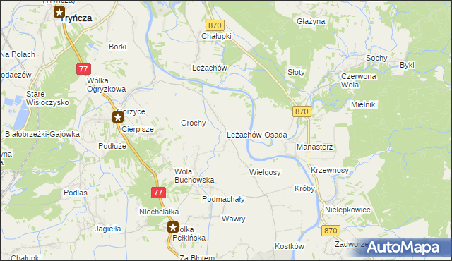 mapa Leżachów-Osada, Leżachów-Osada na mapie Targeo