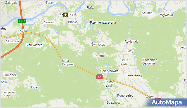 mapa Loretto, Loretto na mapie Targeo