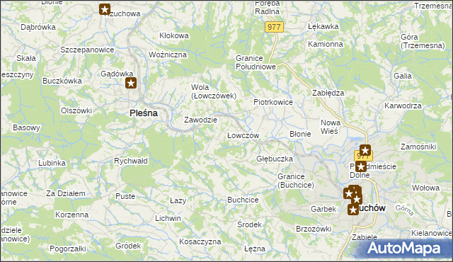 mapa Łowczów, Łowczów na mapie Targeo