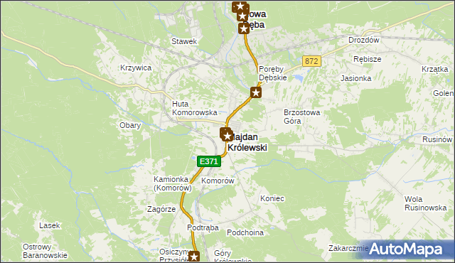 mapa Majdan Królewski, Majdan Królewski na mapie Targeo