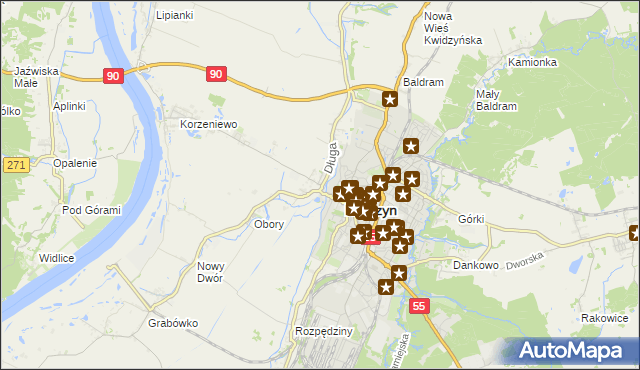 mapa Mareza, Mareza na mapie Targeo