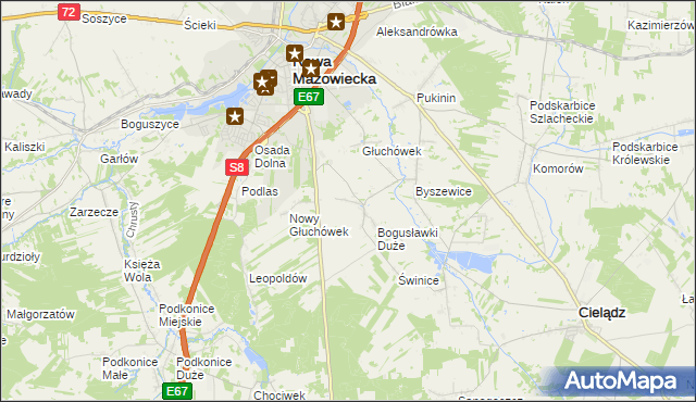 mapa Matyldów gmina Rawa Mazowiecka, Matyldów gmina Rawa Mazowiecka na mapie Targeo