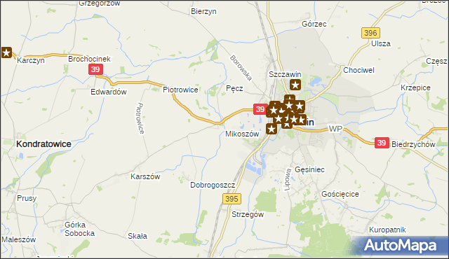 mapa Mikoszów, Mikoszów na mapie Targeo