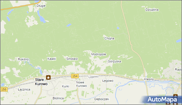 mapa Modropole, Modropole na mapie Targeo