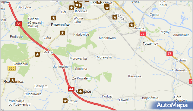 mapa Morawsko gmina Jarosław, Morawsko gmina Jarosław na mapie Targeo