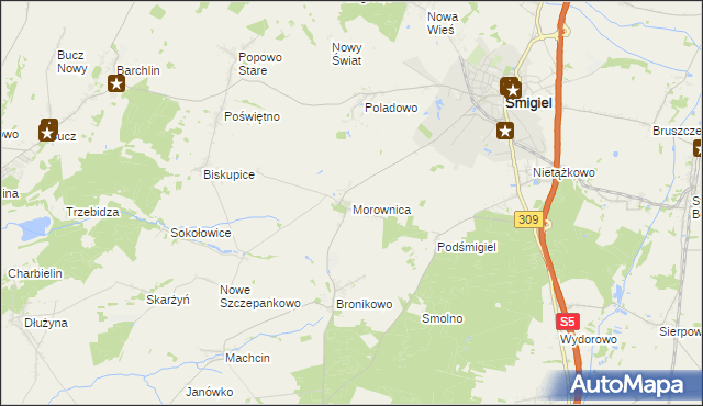 mapa Morownica, Morownica na mapie Targeo