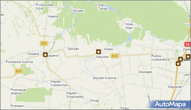 mapa Nasutów, Nasutów na mapie Targeo