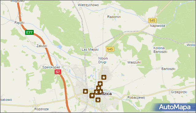 mapa Nibork Drugi, Nibork Drugi na mapie Targeo