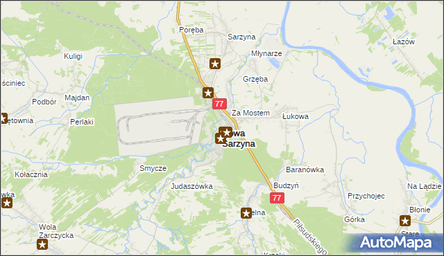 mapa Nowa Sarzyna, Nowa Sarzyna na mapie Targeo