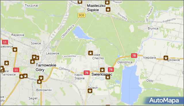 mapa Nowe Chechło, Nowe Chechło na mapie Targeo