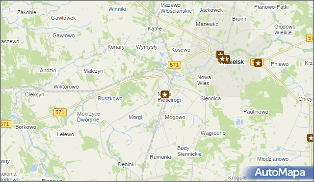 mapa Nowe Pieścirogi, Nowe Pieścirogi na mapie Targeo