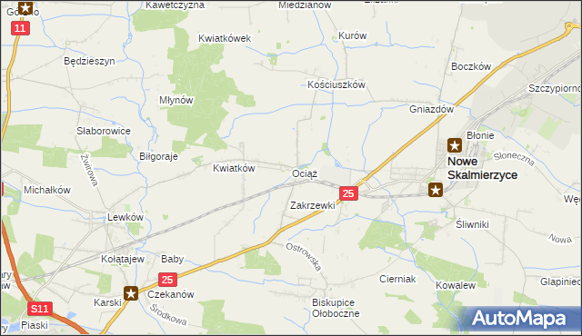 mapa Ociąż, Ociąż na mapie Targeo