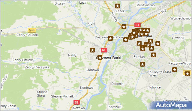 mapa Olszewo-Borki, Olszewo-Borki na mapie Targeo