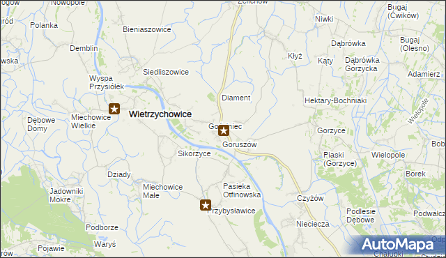 mapa Otfinów, Otfinów na mapie Targeo