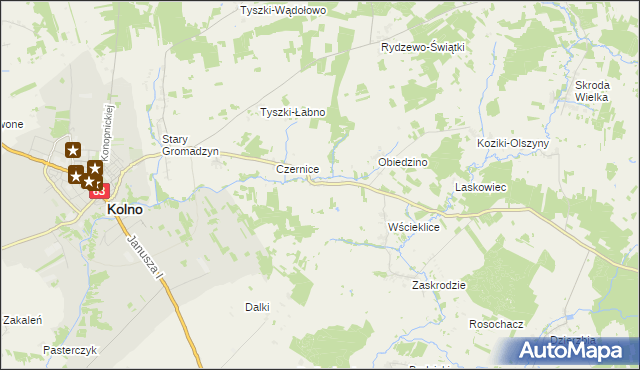 mapa Pachuczyn, Pachuczyn na mapie Targeo