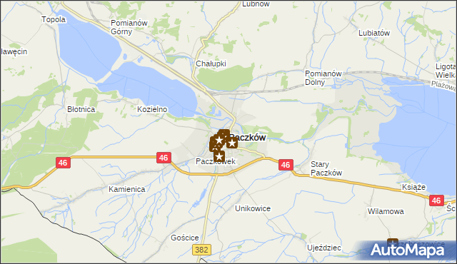 mapa Paczków powiat nyski, Paczków powiat nyski na mapie Targeo