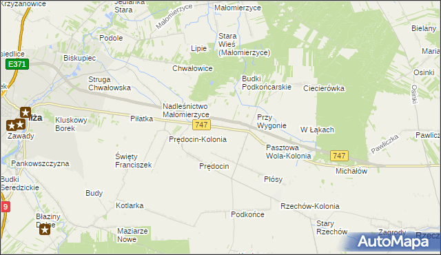 mapa Pasztowa Wola, Pasztowa Wola na mapie Targeo