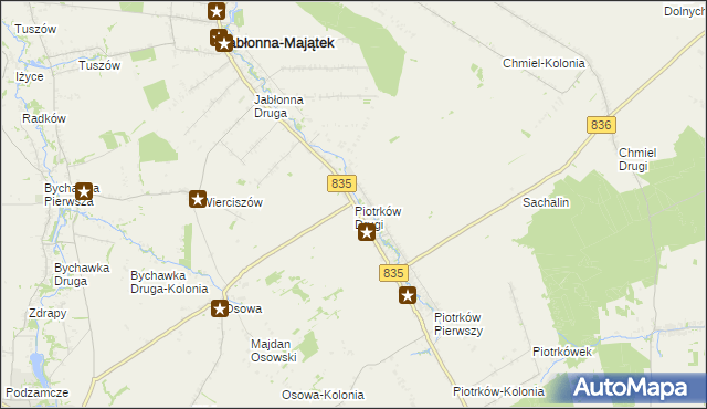 mapa Piotrków Drugi, Piotrków Drugi na mapie Targeo