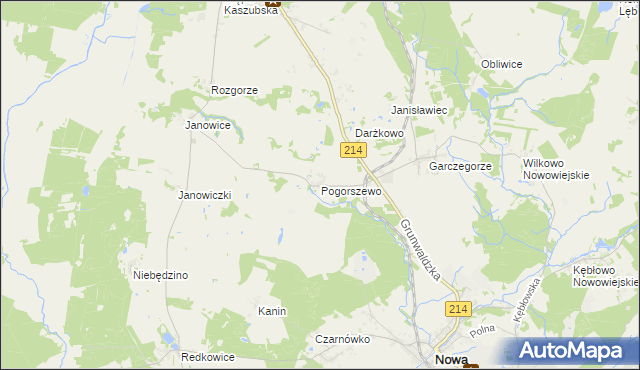 mapa Pogorszewo, Pogorszewo na mapie Targeo