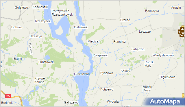 mapa Połajewek, Połajewek na mapie Targeo