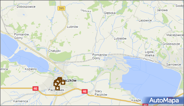 mapa Pomianów Dolny, Pomianów Dolny na mapie Targeo