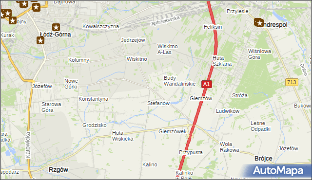 mapa Posada gmina Brójce, Posada gmina Brójce na mapie Targeo