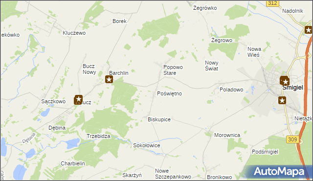 mapa Poświętno, Poświętno na mapie Targeo