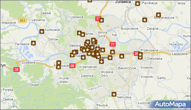 mapa Przemyśla, Przemyśl na mapie Targeo