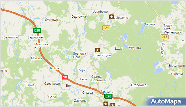 mapa Przetoczyno, Przetoczyno na mapie Targeo