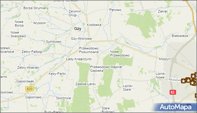 mapa Przewodowo-Majorat, Przewodowo-Majorat na mapie Targeo