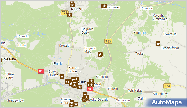 mapa Rabsztyn, Rabsztyn na mapie Targeo