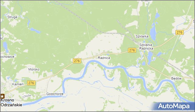 mapa Radnica, Radnica na mapie Targeo