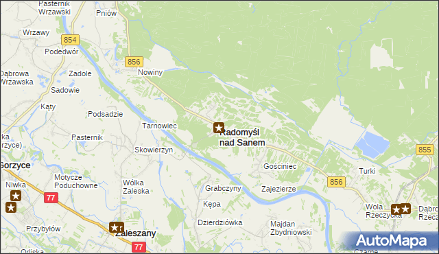 mapa Radomyśl nad Sanem, Radomyśl nad Sanem na mapie Targeo