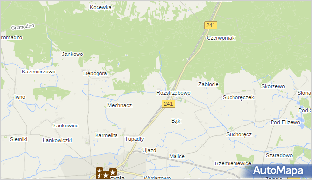 mapa Rozstrzębowo, Rozstrzębowo na mapie Targeo